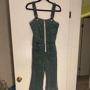 Green Corduroy Overalls